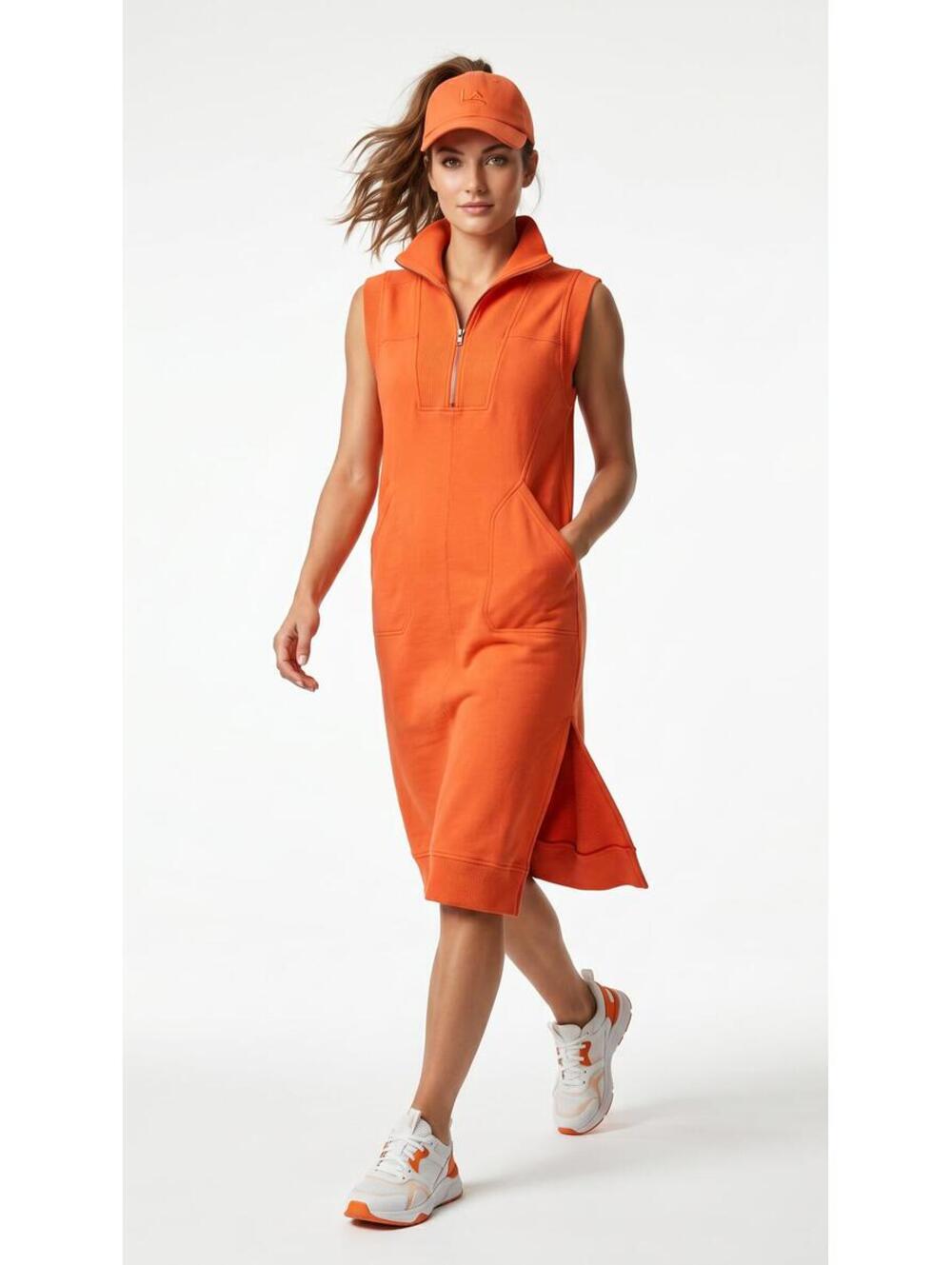 Daily Practice by Anthropologie Meru Sweatshirt Shift Dress Slouchy Orange L